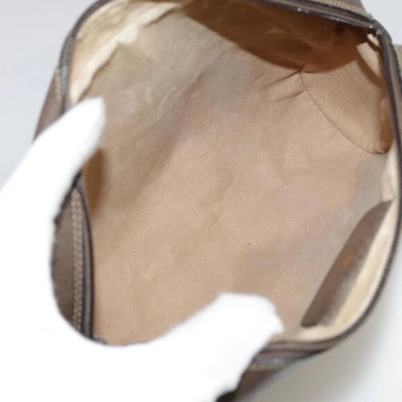 GUCCI Web Sherry Line GG Supreme Shoulder Bag PVC Beige Red Green Auth mr832 - Picture 10 of 16